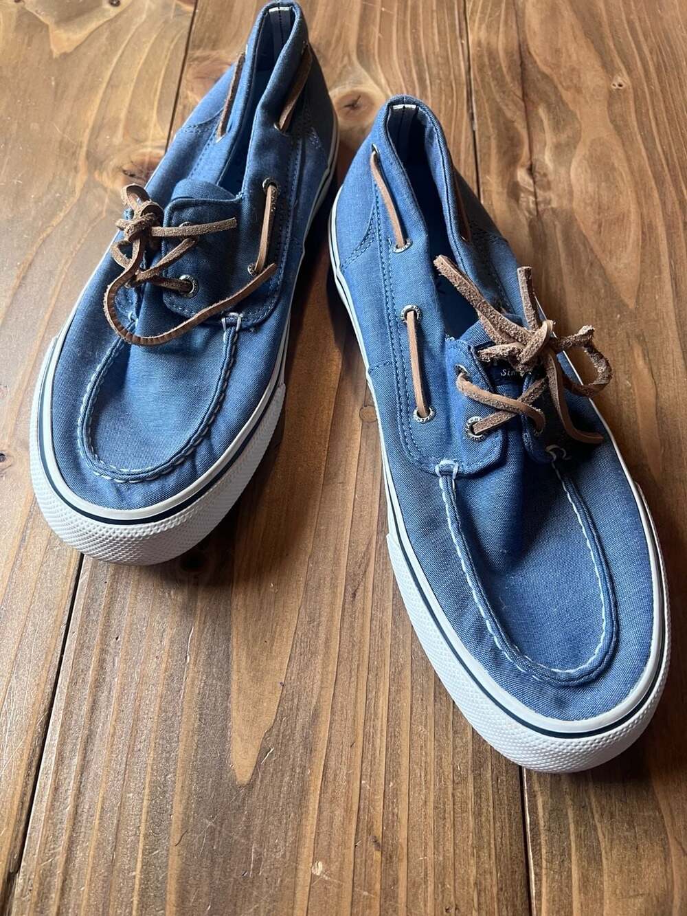 Sperry Top-Sider Bahama II Blue Canvas Boat Shoes Sneakers